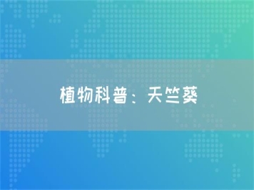 植物科普：天竺葵